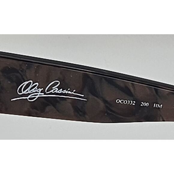 Oleg Cassini OC0132 200 ITM Sunglasses Brown Marble Rhinestone Logo 51-18-140 K6 main image 8